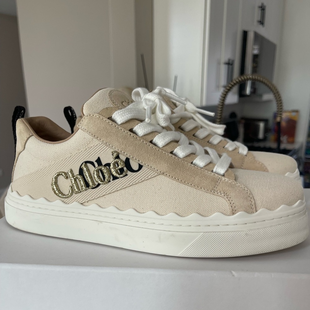 Chloé Lauren logo-print sneakers